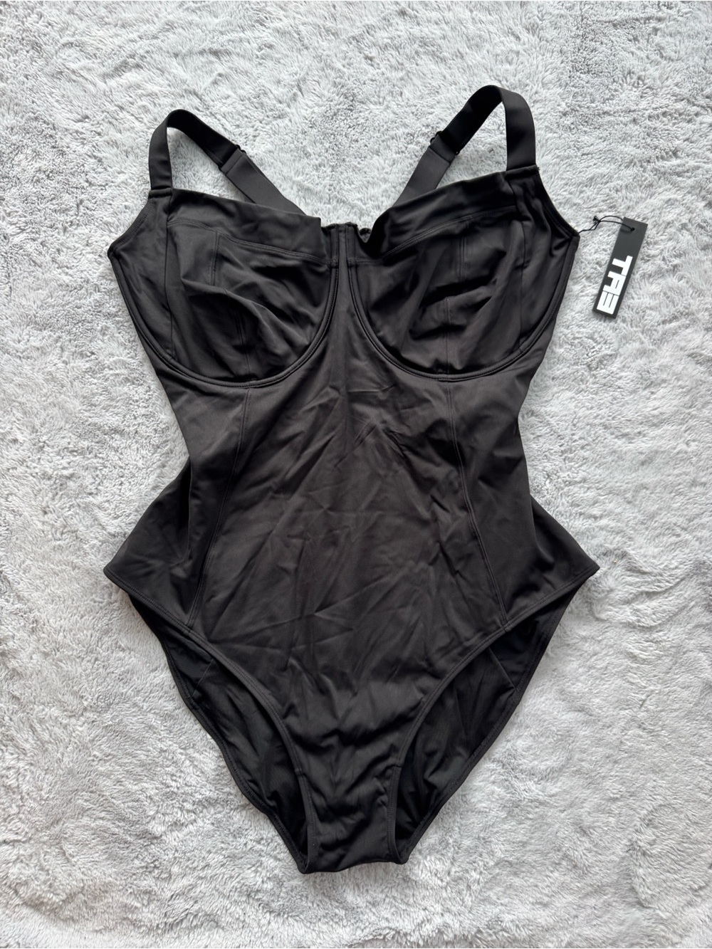 TA3 Lifty Snatched Waist Corset Swimsuit Black 3X Regular Long